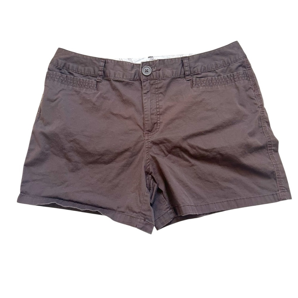 St. John's Bay Women's Brown Cotton Shorts Spring Summer Casual Size 12